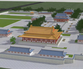 New Chinese Style Architectural Bird's-eye View Planning-ID:824522024