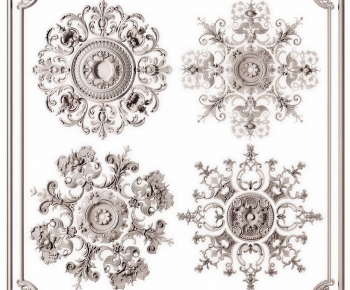 European Style Plaster Carved Top Plate-ID:464833971