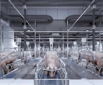 Modern Factory Floor/warehouse-ID:613267906