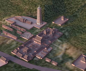Chinese Style Architectural Bird's-eye View Planning-ID:103169926