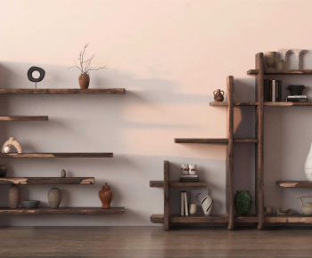 Wabi-sabi Style Shelving-ID:593452932