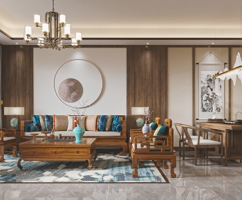 Chinese Style A Living Room-ID:792880069