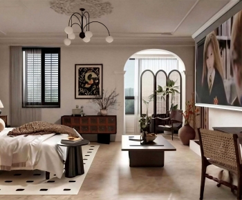 Wabi-sabi Style Bedroom-ID:456307892