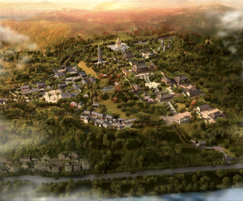 Chinese Style Architectural Bird's-eye View Planning-ID:795767077
