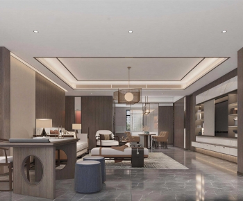 New Chinese Style A Living Room-ID:476936105