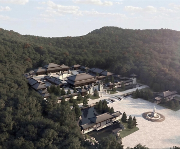 Chinese Style Architectural Bird's-eye View Planning-ID:719698913