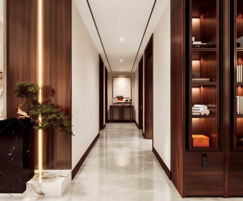 New Chinese Style Hallway-ID:808208942