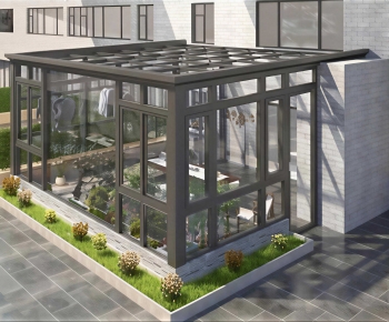 Modern Glass Sunshine Room-ID:576035025