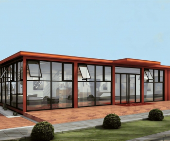 Modern Glass Sunshine Room-ID:772586111