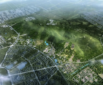 Modern Architectural Bird's-eye View Planning-ID:579628939