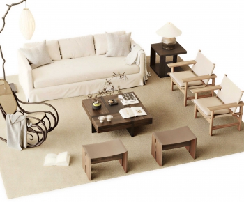Wabi-sabi Style Sofa Combination-ID:242748987