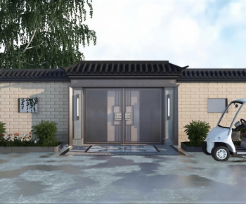 New Chinese Style Facade Element-ID:362293008
