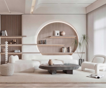 Wabi-sabi Style A Living Room-ID:682780715
