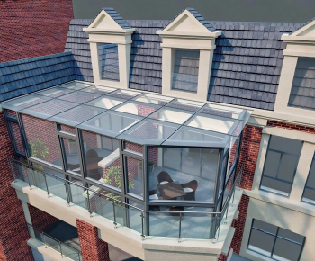 Modern Glass Sun Room-ID:667844062