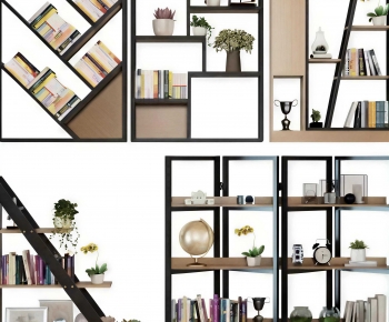 Industrial Style Bookshelf-ID:601988084