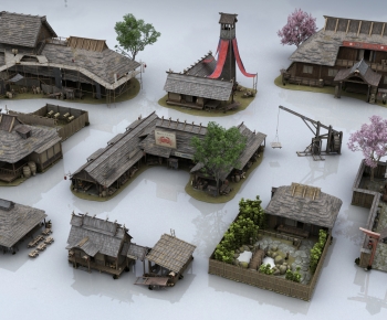 Japanese Style Ancient Architectural Buildings-ID:759630928