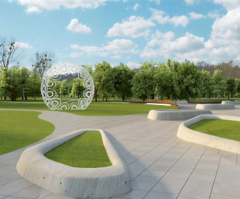 Modern Park Landscape-ID:705863009