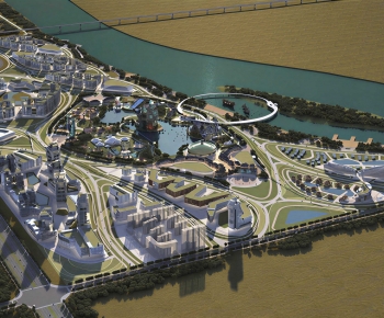 Modern Architectural Bird's-eye View Planning-ID:439079054