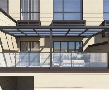 Modern Facade Element-ID:536618955