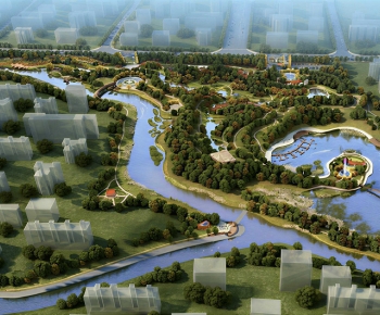 Modern Architectural Bird's-eye View Planning-ID:917651891