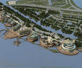 Modern Architectural Bird's-eye View Planning-ID:358623035