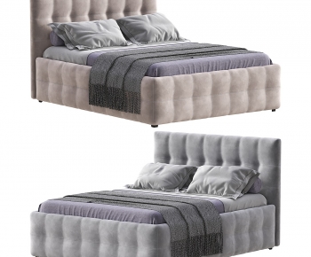 Modern Double Bed-ID:501946935