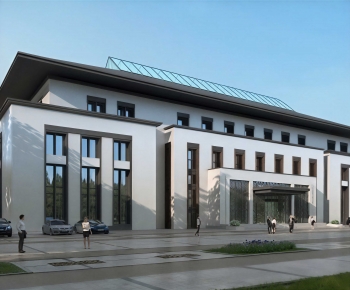New Chinese Style Building Appearance-ID:442569024