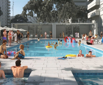 Modern Swimming Pool-ID:166678913