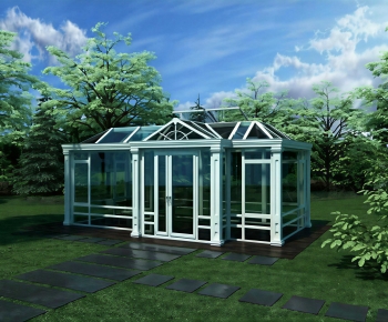 New Chinese Style Glass Sunshine Room-ID:999351987