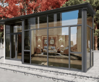 Modern Glass Sunshine Room-ID:372519026