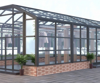 Modern Glass Sunshine Room-ID:374070881