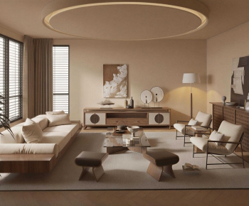Wabi-sabi Style A Living Room-ID:441556938