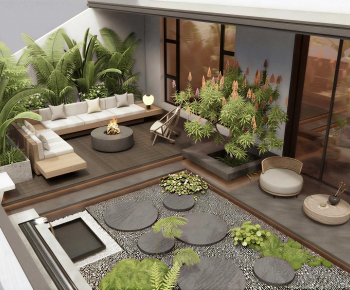 Modern Courtyard/landscape-ID:628305913