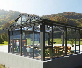 Modern Glass Sunshine Room-ID:878982074