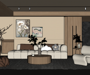 New Chinese Style A Living Room-ID:281481036