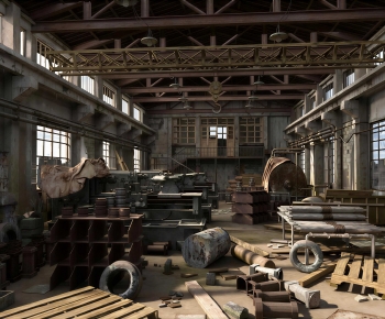 Retro Style Factory Floor/warehouse-ID:164947993