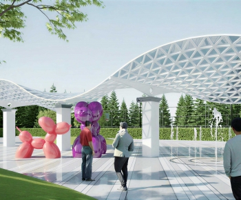 Modern Park Landscape-ID:489381073