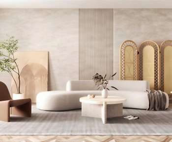 Wabi-sabi Style A Living Room-ID:838696006