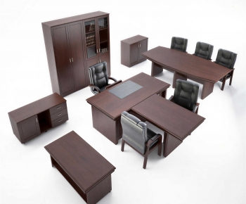 New Chinese Style Office Desk And Chair-ID:691839933