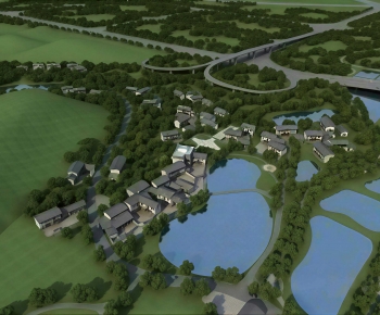 New Chinese Style Architectural Bird's-eye View Planning-ID:900855061