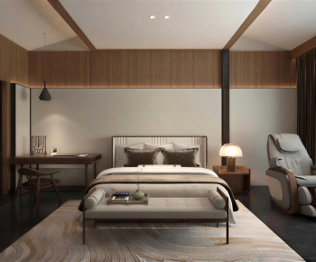New Chinese Style Bedroom-ID:255419974