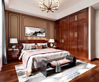 New Chinese Style Bedroom-ID:214793929