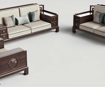 New Chinese Style Sofa Combination-ID:374336003