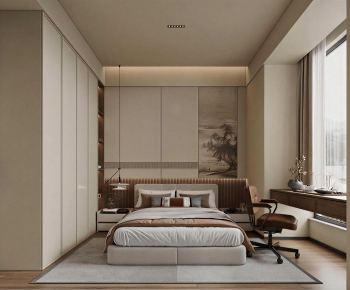 New Chinese Style Bedroom-ID:455200755