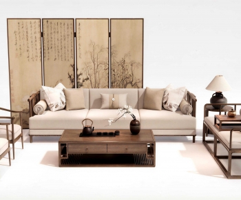 New Chinese Style Sofa Combination-ID:702811006