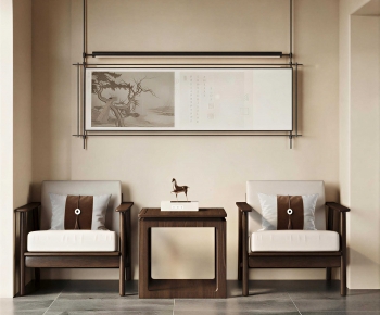 New Chinese Style Single Sofa-ID:219266895