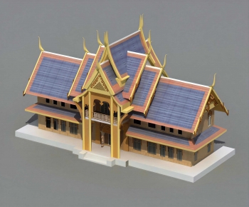 Southeast Asian Style Religious Architecture-ID:349978924