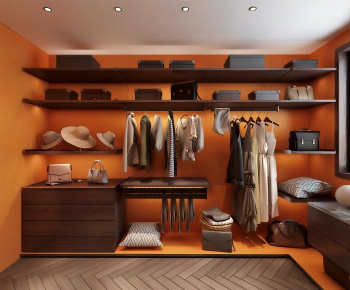 Modern Clothes Storage Area-ID:366858961