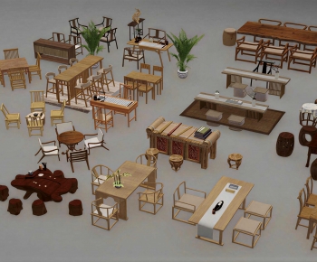 New Chinese Style Dining Table And Chairs-ID:167897943