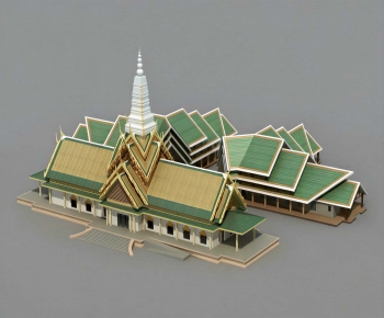Southeast Asian Style Ancient Architectural Buildings-ID:562928924